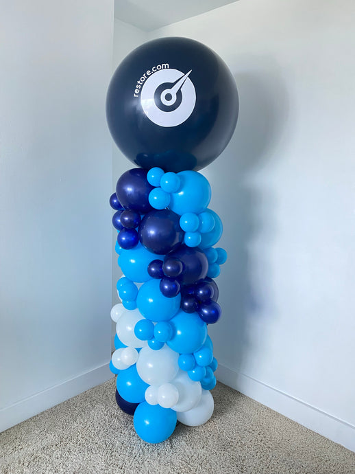 Organic Balloon Column with 30'' topper