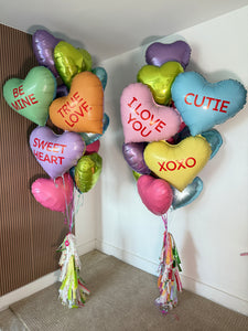 Lovely candy heart bunch