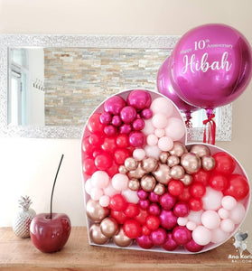 Heart Balloon Mosaic + Custom Orbz
