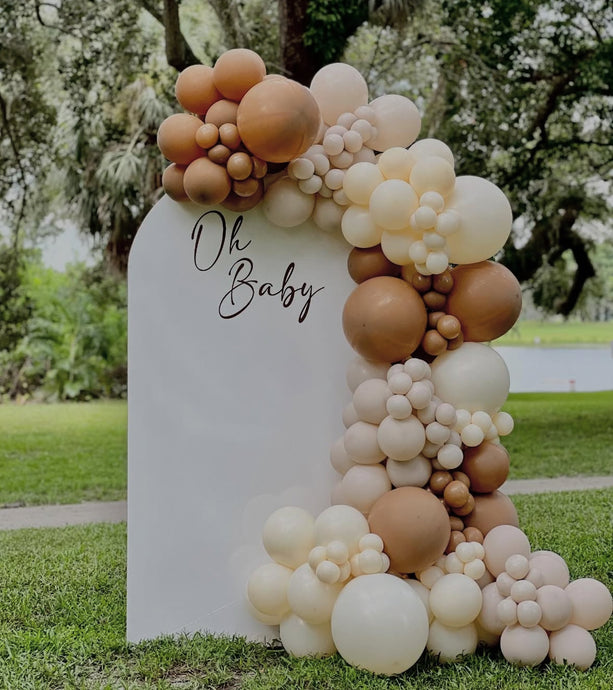 Backdrop with garland