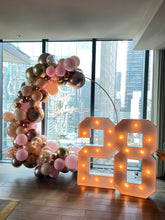 Load image into Gallery viewer, Fun backdrop w/ marquee numbers