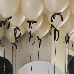 Ceiling balloons with satin bow (Approx. 14 balloons per bundle)