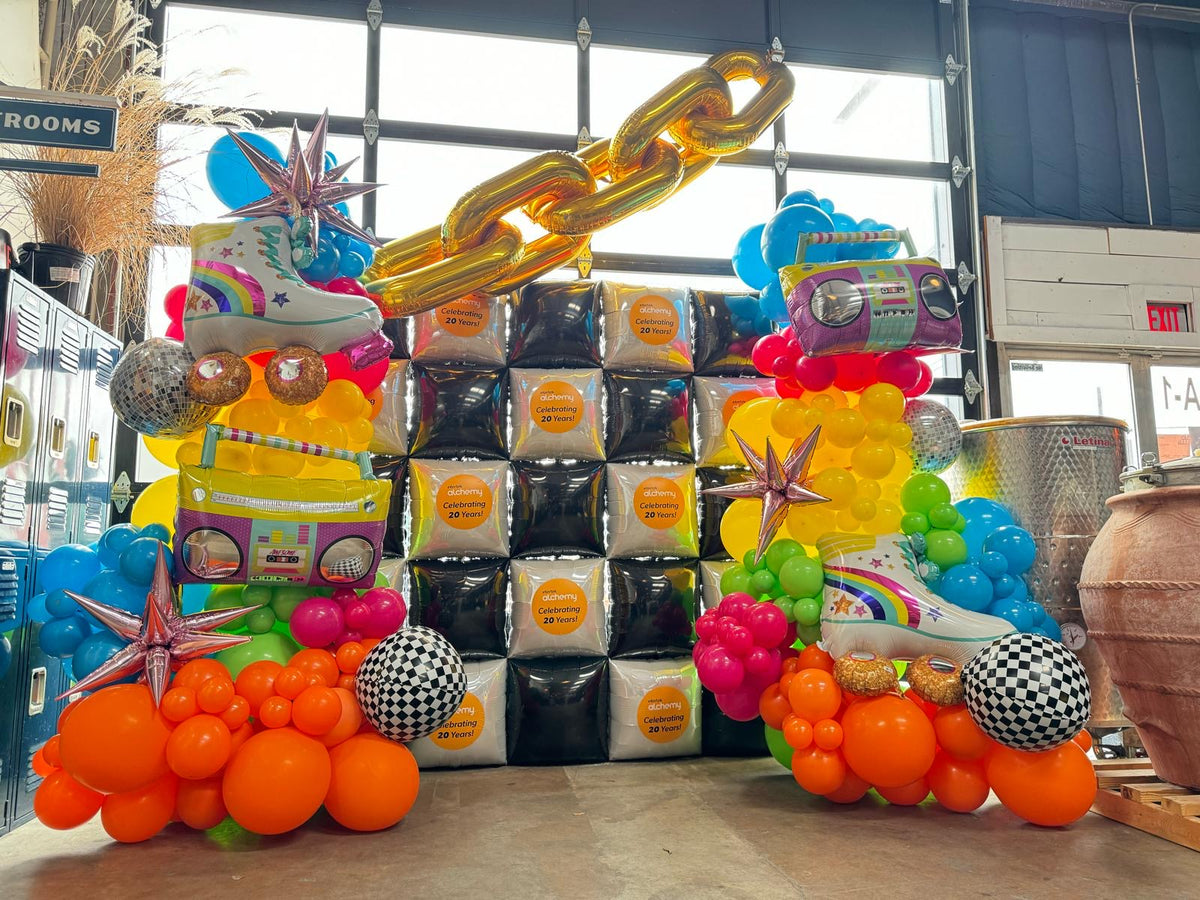 Squared Fully Custom Backdrop – Boom Balloons