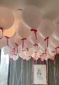 Ceiling balloons with satin bow (Approx. 14 balloons per bundle)